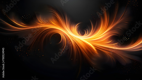 Fiery Explosion on Dark Background, Gleaming Burst Against Black Canvas, Shining Blast Amidst Darkness, Dynamic Explosions in the Ebony Abyss(Generative AI)