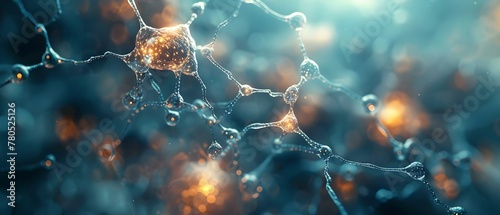 Exploring the intricate beauty of biological neural network connections at a microscopic level. Concept Biology, Neurology, Microscopy, Neural Networks, Scientific Research