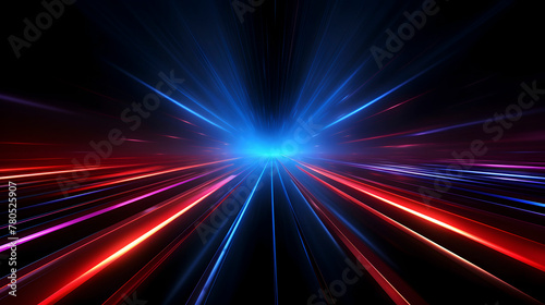 Digital red and blue glowing light abstract graphic poster web page PPT background