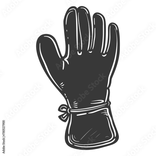 Silhouette oven glove black color only full