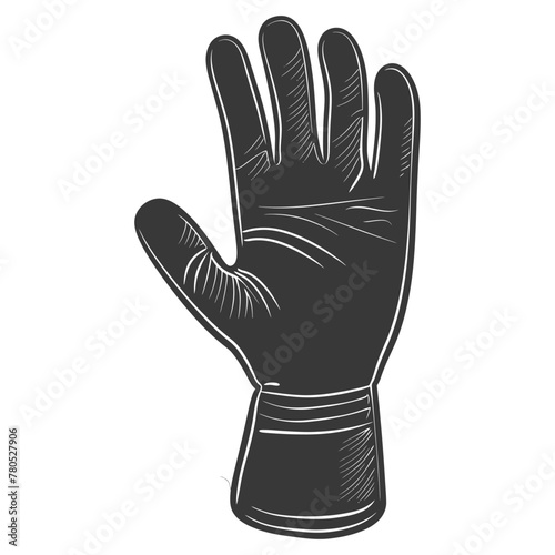 Silhouette oven glove black color only full