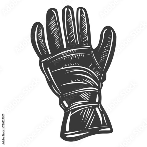 Silhouette oven glove black color only full