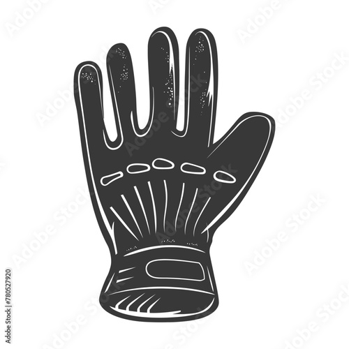 Silhouette oven glove black color only full