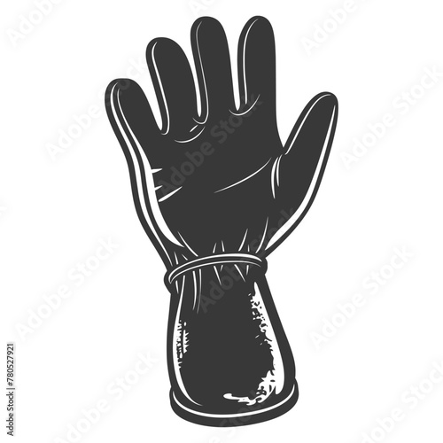 Silhouette oven glove black color only full