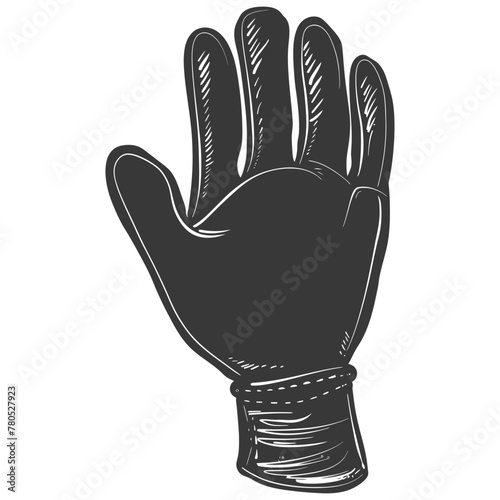 Silhouette oven glove black color only full