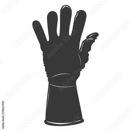 Silhouette oven glove black color only full