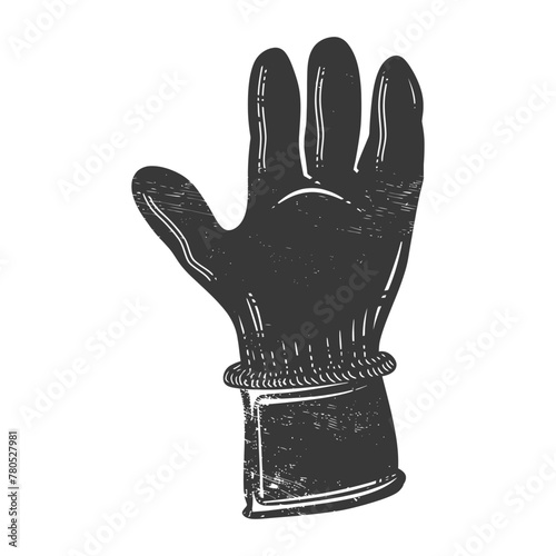 Silhouette oven glove black color only full