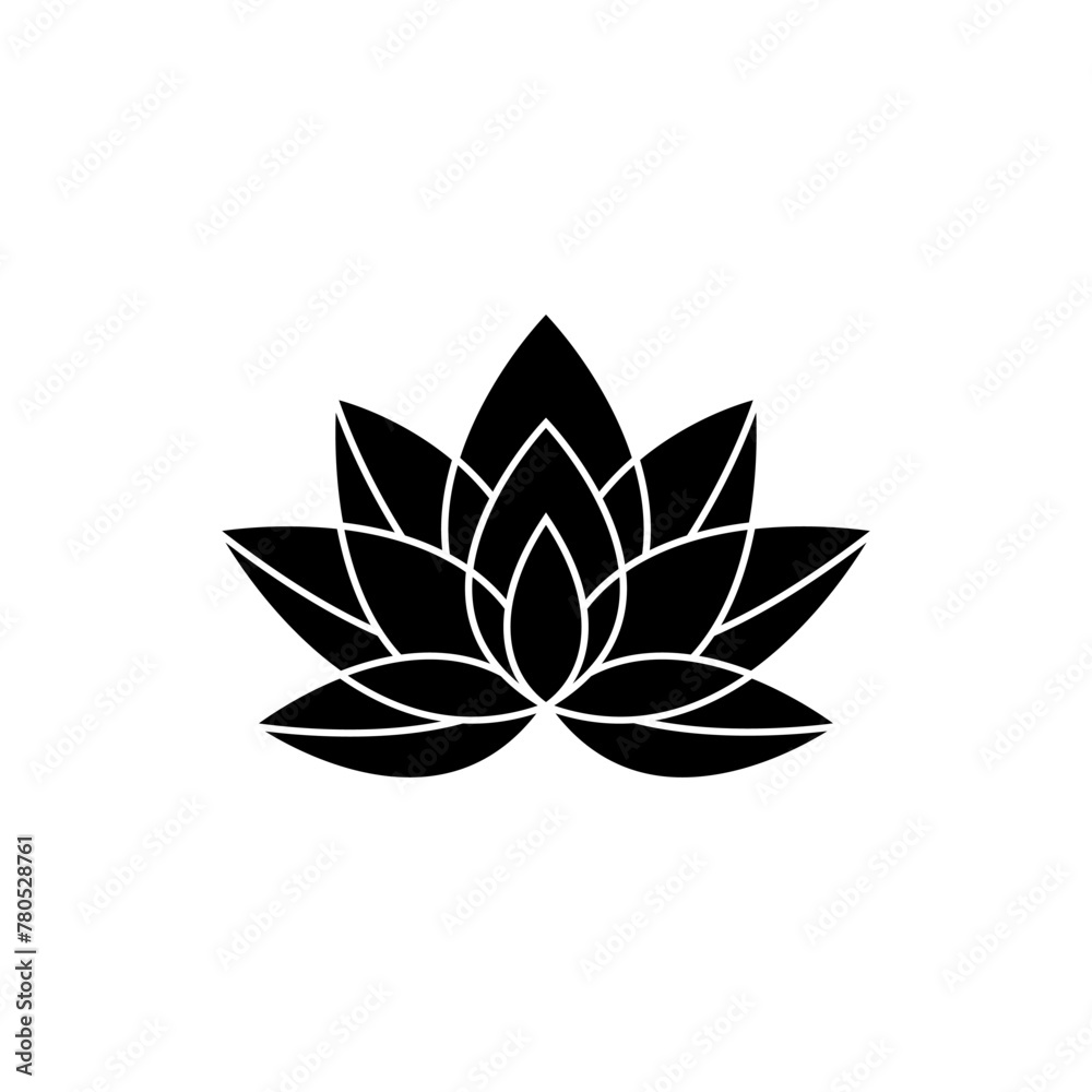 Lotus, flower abstract logo isolated on white Lotus, flower abstract logo isolated on white