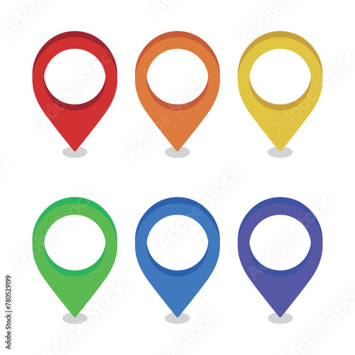 3D Location Pin Multiple Styles