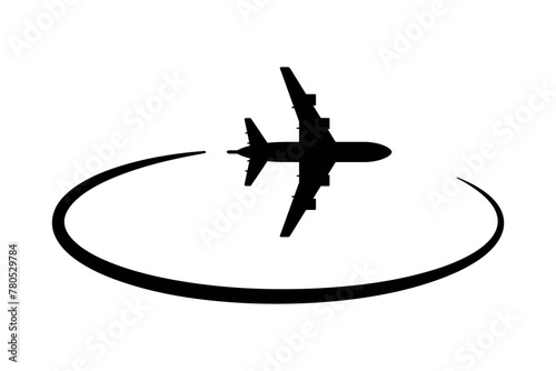 Airplane With Circle Flight Path