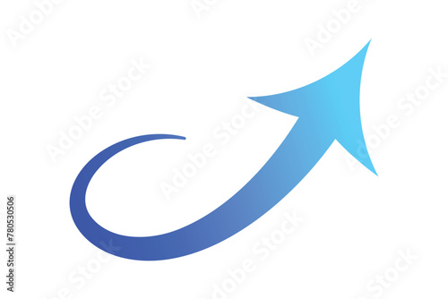 Blue Gradient Circle Arrow