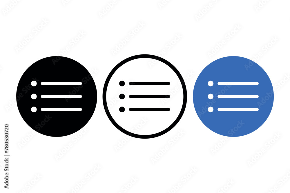 Burger Menu Circle Glyph Outline Flat Burger Menu Circle Glyph Outline Flat