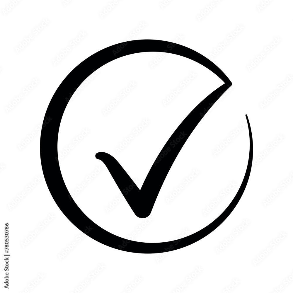 Calligraphy Check Mark Calligraphy Check Mark