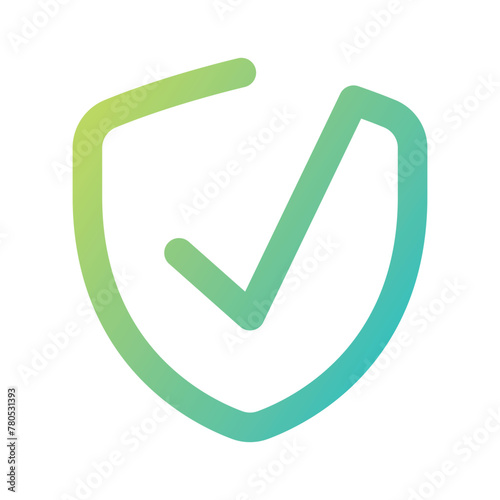 Check Mark Shield Gradient