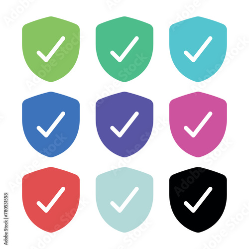 Check Shield Multiple Colours Set