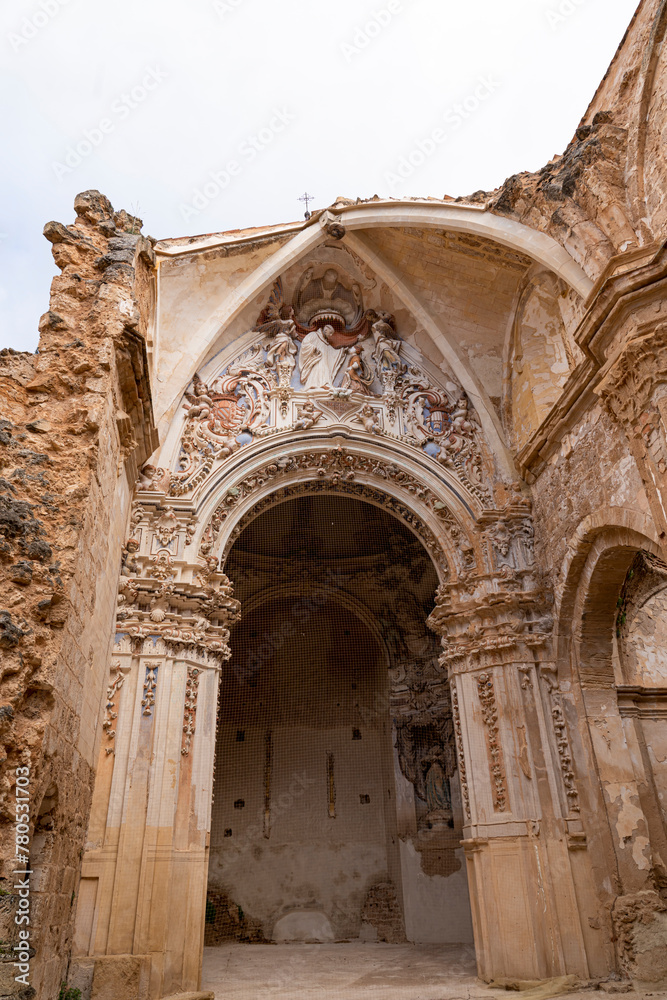 Ornate Ruins of Monasterio de Piedra Church