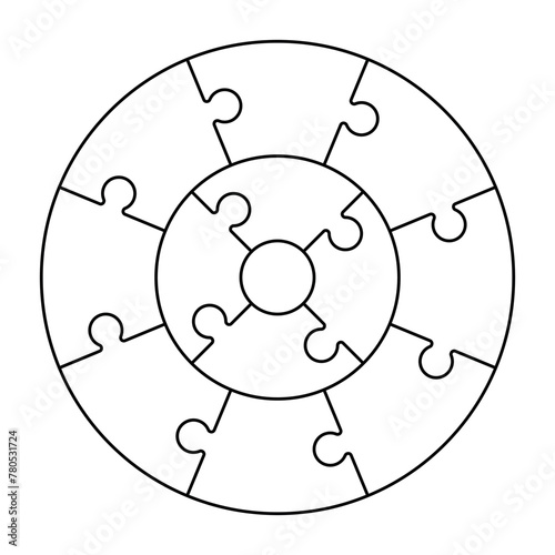 Circular Puzzle Outline