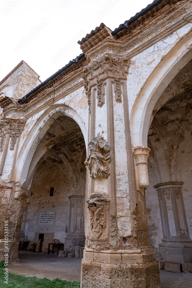 Corinthian Column Detail in Monasterio de Piedra