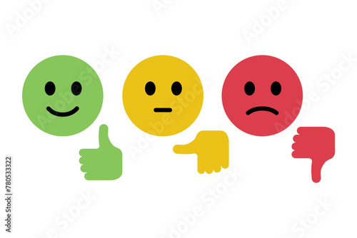 Emoji Reviews With Thumbs Up And Down