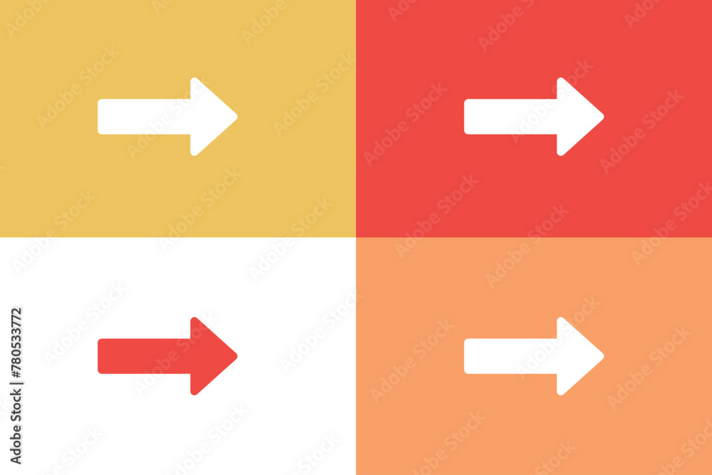 Four Right Arrows Rectangles Four Right Arrows Rectangles