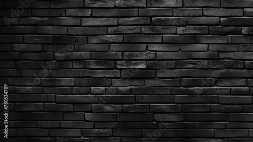 black brick wall  background  vintage wall texture  blank with copy space
