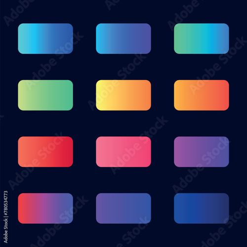 Gradients Set Bright Colours