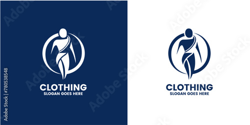 Clothing logo. Woman dress shop. Business. Fashion clothing logo design. photo