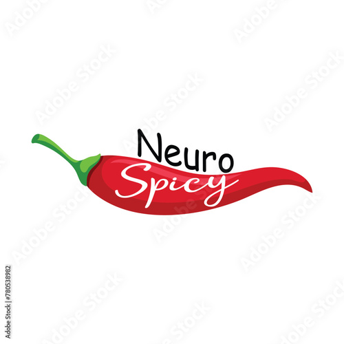 Neuro Spicy Design Vector Illustration Clipart 