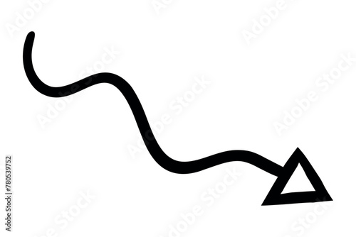 Hand Drawn Black Arrow