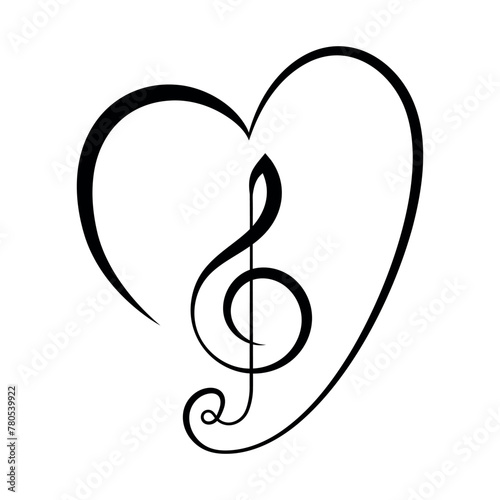 Hand Drawn Music Heart