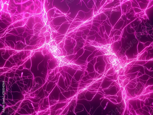 Neon digital veins in pink  lime, pulsating energy flow © kitinut