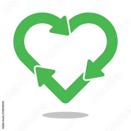 Heart Shaped Recycle Sign