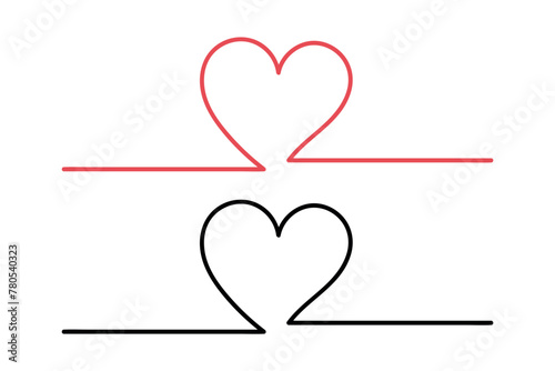 Heart Shape Line Doodle