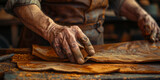 Artisan Hands Crafting Leather with Precision and Skill