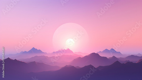 Digital dreamy purple and pink sky abstract graphics poster web page PPT background