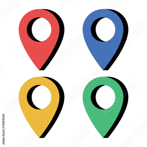 Free Download Location Pin Cartoon Style Set - GFXLoad