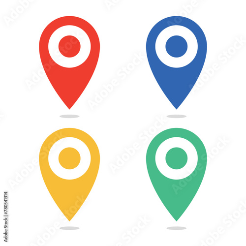 Location Pin Four Colours