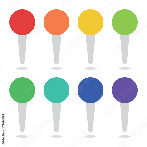 Location Pin Pointer Multi Colour Set