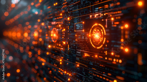 Artificial intelligence analyzing data on a digital screen  highlighting the power of technology in data processing