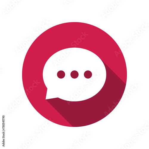 Message Bubble Rounded Circle Shadow