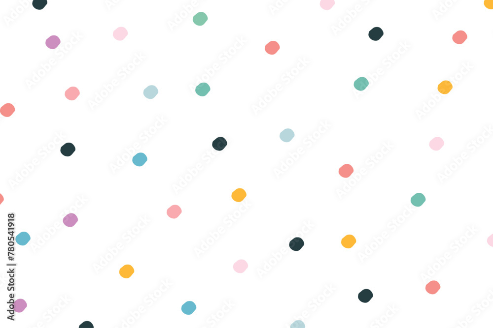 Multiple Colours Abstract Shapes Polka Dots Background Multiple Colours Abstract Shapes Polka Dots Background
