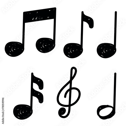 Music Notes Doodle Style