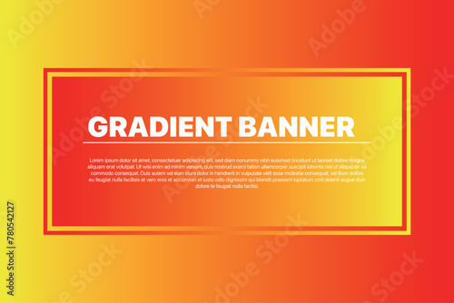 Orange Gradient Background With Rectangle Banner