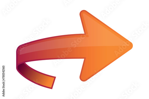 Orange Gradient Right Arrow