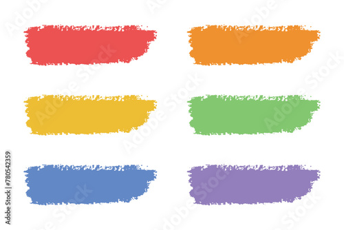 Paint Brush Stroke Multiple Colours