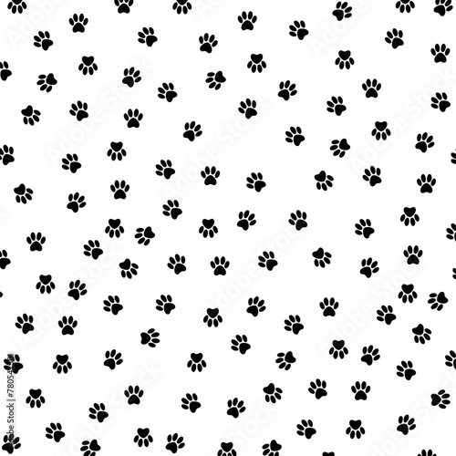 Paw Print Background Pattern
