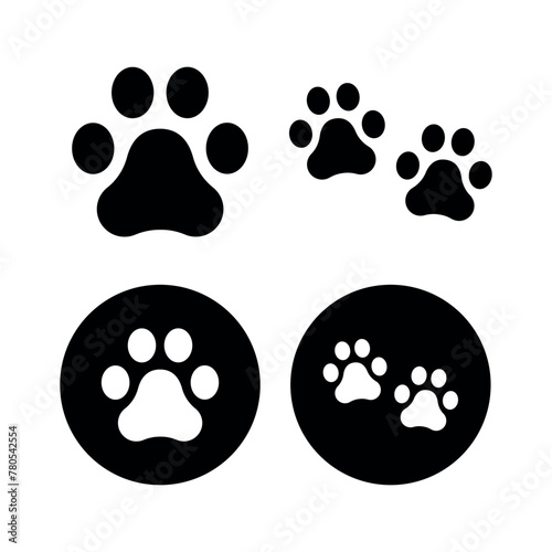 Paw Print Set Silhouette