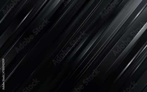 Dark deep black dynamic abstract vector background with diagonal lines. Modern creative premium gradient