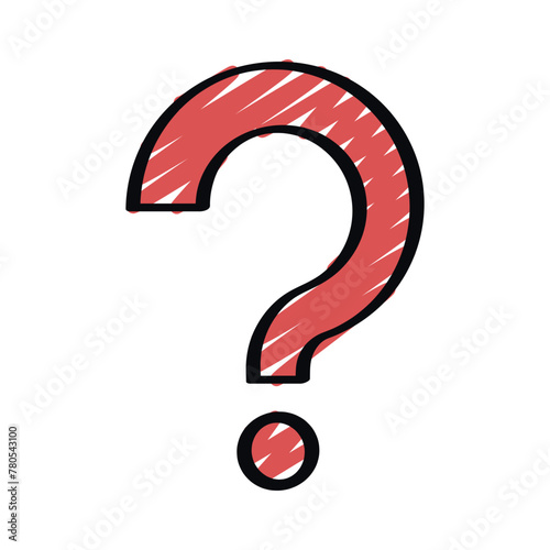 Question Mark Sketch Style