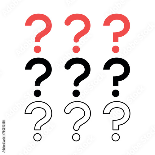 Question Marks Multiple Styles Set